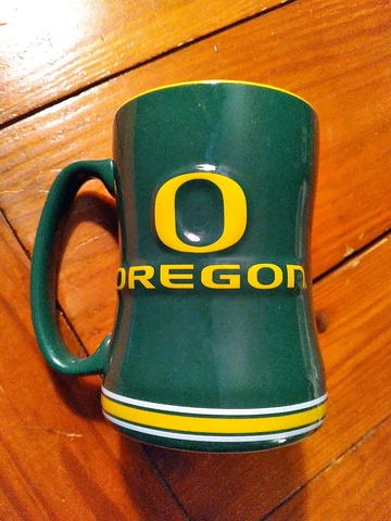 Oregon Ducks 14oz Sculpted Relief Coffee Mug NCAA Cover