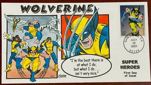 4159j Marvel Comics "WOLVERINE" single FDC Collins Hand-Painted. Perfect!!! - Picture 1 of 1