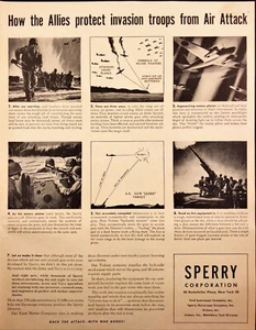 Anuncio impreso vintage Sperry Protect Troops From Air Attack Segunda Guerra Mundial 1943 - Imagen 1 de 1