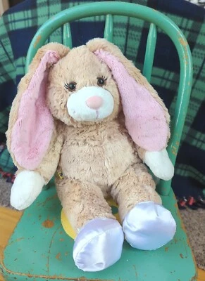Bunny Rabbit Girl Eyelashes 24" Floppy Eared Plush Ballet Slippers Stuffed BAB - Image 1 of 4