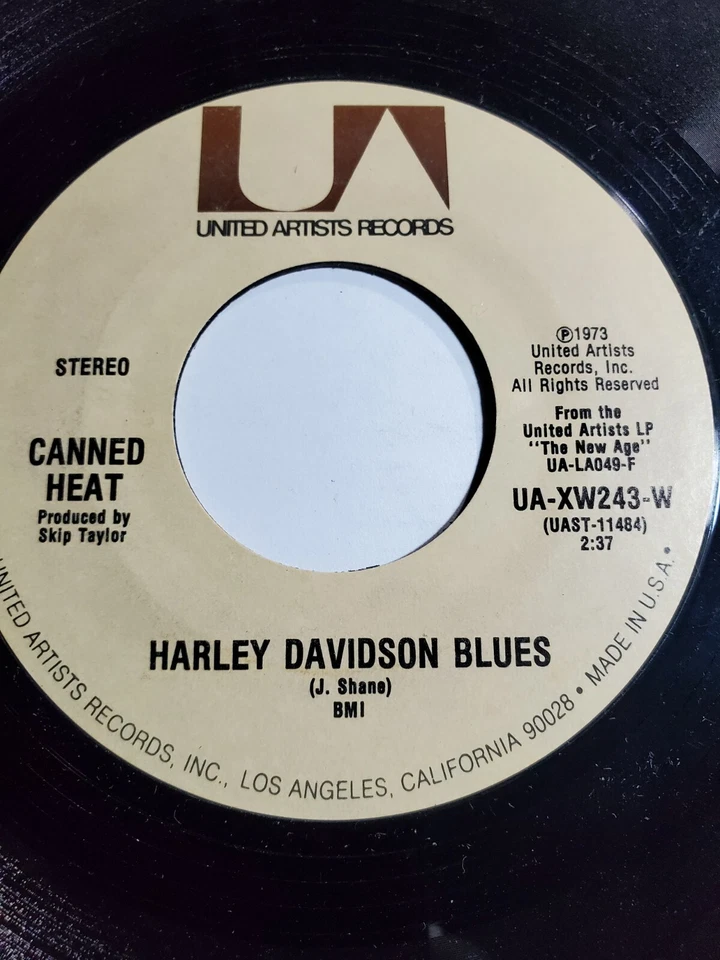 Canned Heat - Harley Davidson Blues/ You can run - UA 1973 VG+ F12A - Image 1 of 1