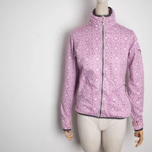 SALEWA Damen Full-Zip Rosa Blumenmuster Stretch Langarm Fleece Gr. L - Bild 1 von 10