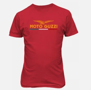 Moto Guzzi Eagle Logo Adhesive Emblem Italian Bike Unisex T-Shirt Short Sleeve - Picture 1 of 5