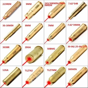 Cartridge Bore Sight Sighter Boresight Tactical Brass Red For Laser Scope Rifle - Picture 1 of 30