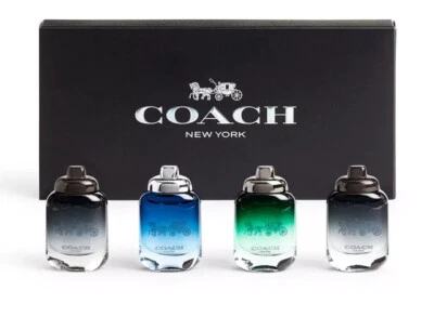 Coach 4 piezas para hombre mini colonia conjunto 2 x Coach NY, azul, verde nuevo en caja Foto 1 de 3