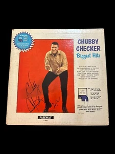 Chubby Checker Signed Autographed Biggest Hits Album Vinyl No COA - Imagen 1 de 8