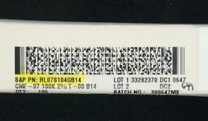RL07S104GB14 VISHAY RES 100K OHM 1/4W 2% AXIAL 100 PIECES - Picture 1 of 1