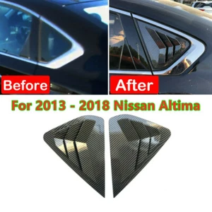 2X cubierta de persiana de fibra de carbono ventilación lateral para Nissan Altima Teana 2013-2018 - Imagen 1 de 4