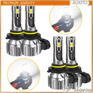 9005 9006 LED Headlights High Low Beam Bulbs 110W Super Bright 8000K Combo Pack - Picture 1 of 9