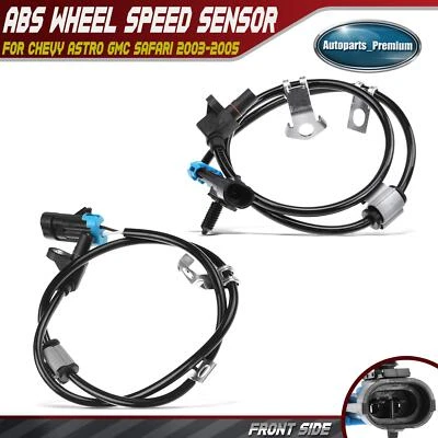 2x Front ABS Wheel Speed Sensor for Chevrolet Astro GMC Safari 2003-2005 V6 4.3L - Image 1 of 4