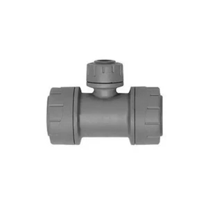 PolyPipe PB1122 PolyPlumb 22 mm x 22 mm x 15 mm Abzweig reduziertes T-Stück 5er Pack - Bild 1 von 1