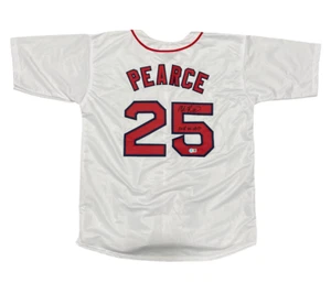 Steve Pearce Signed Boston Red Sox Custom Jersey w 2018 WS MVP Beckett W BAS COA - Picture 1 of 3