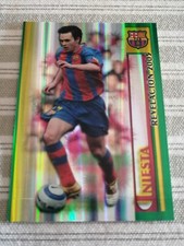 2006 MUNDICROMO #26 INIESTA VERSION STRIPES LEAGUE CHIPS 2005 2006