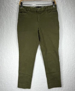 Banana Republic Hose Damen 4 grün Sloan kurvige Passform Knöchel Chino Taschen - Bild 1 von 12