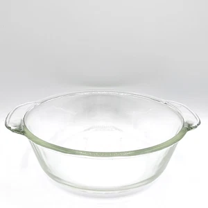 Cazuela transparente de 2 cuartos para hornear 9" ancla redonda Hocking Fire King #448 EE. UU. - Imagen 1 de 7