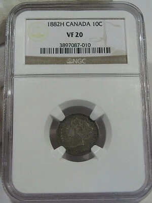 VF 1882-H 10¢ Ten Cent CANADA NGC VF20.  #46 - Image 1 of 4