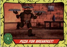 1989 Teenage Mutant Ninja Turtles Non-Sport Card #9 Pizza For Breakfast 