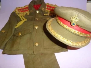 GREECE OLD MILITARY OFFICER COSTUME GREEK ARMY INFANTRY KIDS ARMY CARNIVAL DRESS - Picture 1 of 1