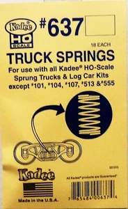 HO Scale Kadee #637 Truck Springs for all Sprung Trucks except #513 & #555 (18) - Picture 1 of 1
