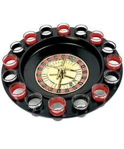 Shot Glass Roulette - Drinking Game Set 2 Balls and 16 Glasses - Picture 1 of 3