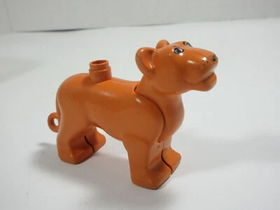 vintage Lego Group Duplo zoo safari animal female lioness figure retro decor toy - Image 1 of 4