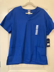 Cherokee Authentic Workwear Royal Blue Short Sleeve Unisex Scrub Top M New - Picture 1 of 6