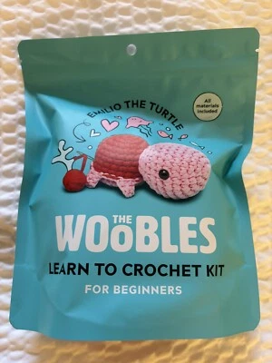 The Woobles Emilio the Turtle PINK Wobbles Crochet Kit NEW