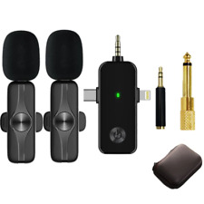 2.4G 3 In 1 Wireless Mini Microphone for iOS, Android, Camera Smartphone DSLR De
