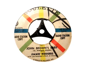 45rpm vinyl record......Jimmie Rodgers.....John Brown's Baby.....Country - Picture 1 of 1