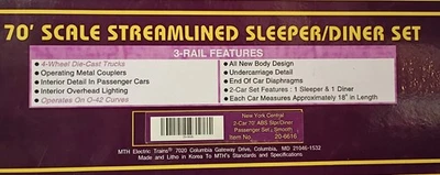 Juego de dormitorio/comedor aerodinámico escala 70' MTH 20-6616 Foto 1 de 4