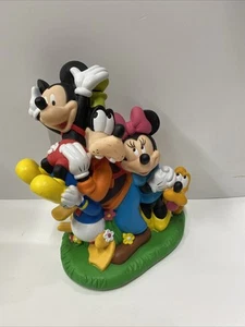 Disney Store Mickey Gang Bank Rubber / Plastic, Incl. Minnie Donald Goofy Pluto - Picture 1 of 10