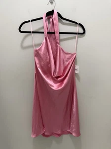 altar'd state Daphne Satin Pink Halter Mini Dress Size Xl NWT - Picture 1 of 11