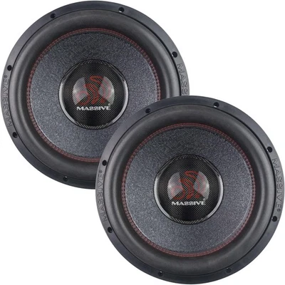 (2) MEGA SUBWOOFERS DE COMPETICIÓN DE AUDIO MASIVO HIPPO H124X 12” 4 OHMIOS DVC (1 PAR) Foto 1 de 4