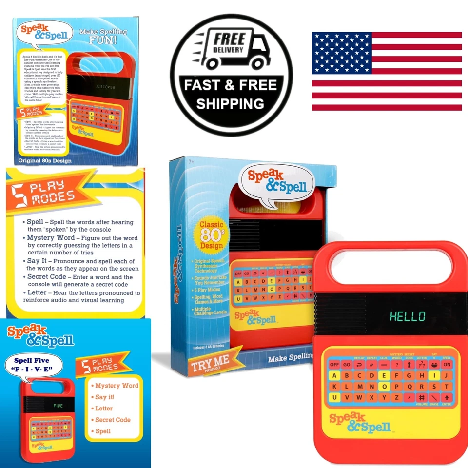 Classic Speak & N Spell Kahootz 09624 Electronic Learning Game Basic Fun