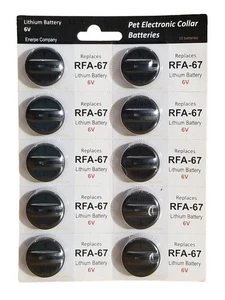 10Pcs Compatible RFA-67 Pet Dog Collar Replacement 6V Battery For PetSafe Collar - Picture 1 of 4