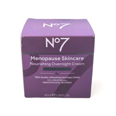 No7 Menopause Skincare Nourishing Overnight Cream 50 ml 1.69 oz - Image 1 of 4