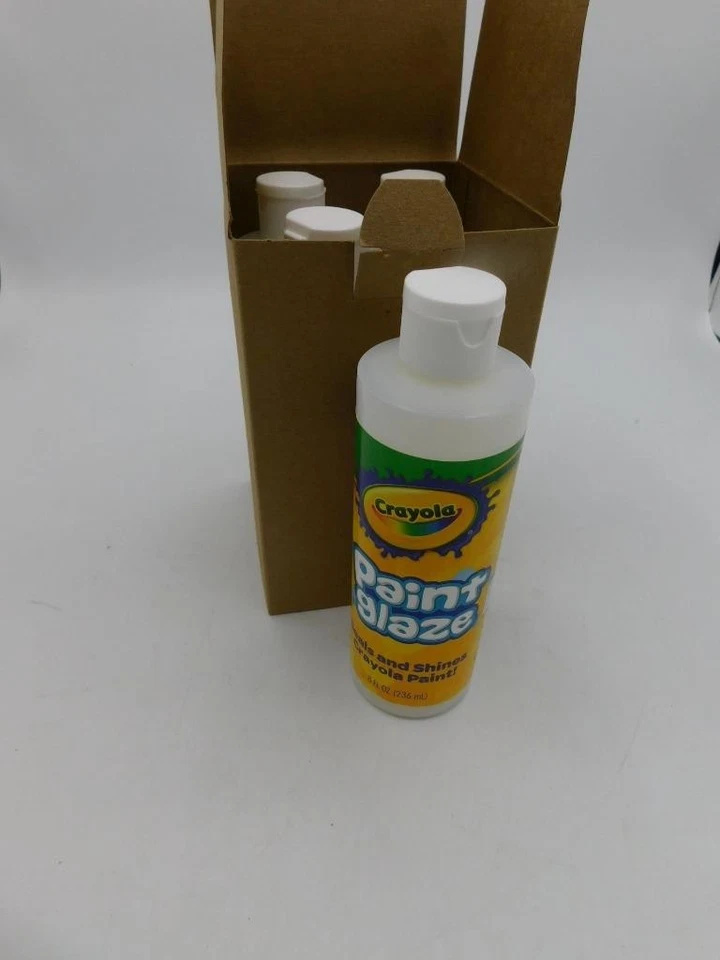 Lote de 4 esmaltes de tinta Crayola 8 oz selante de brilho transparente permanente não tóxico lacrado - Imagem 1 de 1