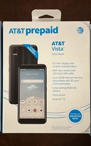 AT&T Prepaid Vista, 5.5” HD+ Display, 8MP Camera, Brand New Sealed - Picture 1 of 1