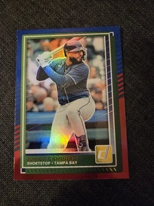 2025 Donruss Junior Caminero Red and Blue #40 - Rays - Picture 1 of 2