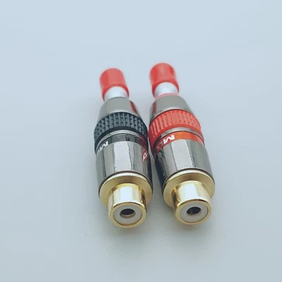 2xDIY Adapter Phono RCA Female to CAMAC fit Mark Levinson No 20.5 mono block amp - Image 1 of 2