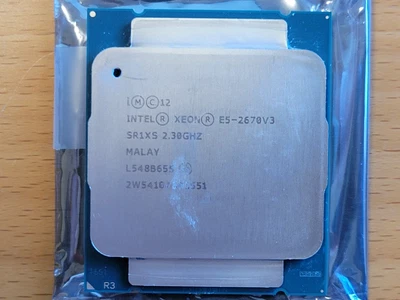 2 Procesadores CPU Intel Xeon E5-2670 V3 2,3 GHz 12 núcleos SR1XS probados funcionando Foto 1 de 2