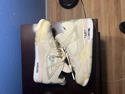 Air Jordan 4 Retro Sail Off White, Size 12M, 13.5W - Image 1 of 4