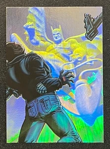 1996 Fleer DC Outburst #2 Batman Holoburst Hologram Card Swings Into Action NM/M - Picture 1 of 7