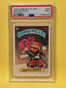 GRAFFITI PETEY 2* 1985 Garbage Pail Kids Series 1st 1 OS1 MATT 30b Psa 9 MINT - Bild 1 von 2