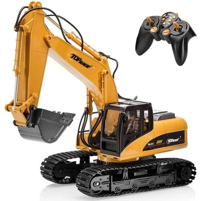 Escavatore Radiocomandato Giocattolo Bambini 1:14 Braccio Funzionante Luci Suoni - Immagine 1 di 4