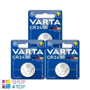 3 VARTA Cr2450 Lithium Batteries 3V 560 MAH Cell Botton Cr2450Slf Exp 2032 New - Picture 1 of 1