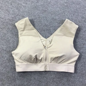 Tommie Copper Bra Womens Medium Beige Zip Front Shoulder Support Copper Znergy - Picture 1 of 10