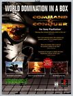Comand &amp; Conquer Westwood Studios PS1 Game Promo 1997 Full Page Print Ad