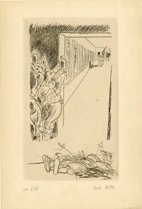 "DER MORD BETRACHTET ALS EINE DER SCHÖNEN KUNST" Radierung von Gus BOFA (1930) - Bild 1 von 1