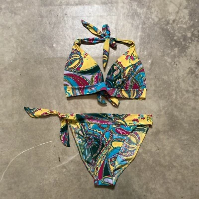pain de sucre swimsuit Bikini Womens Abstract Multicolor Top 34B Bottom Medium - Image 1 of 4